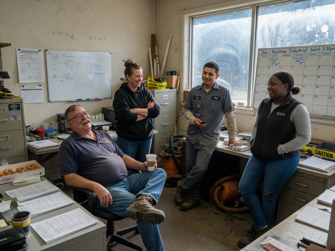The Lawrenceville Burst Pipe Pros team at work in Lawrenceville