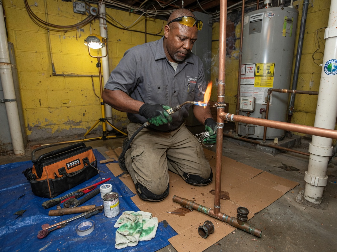 Copper Pipe Repair in Lawrenceville
