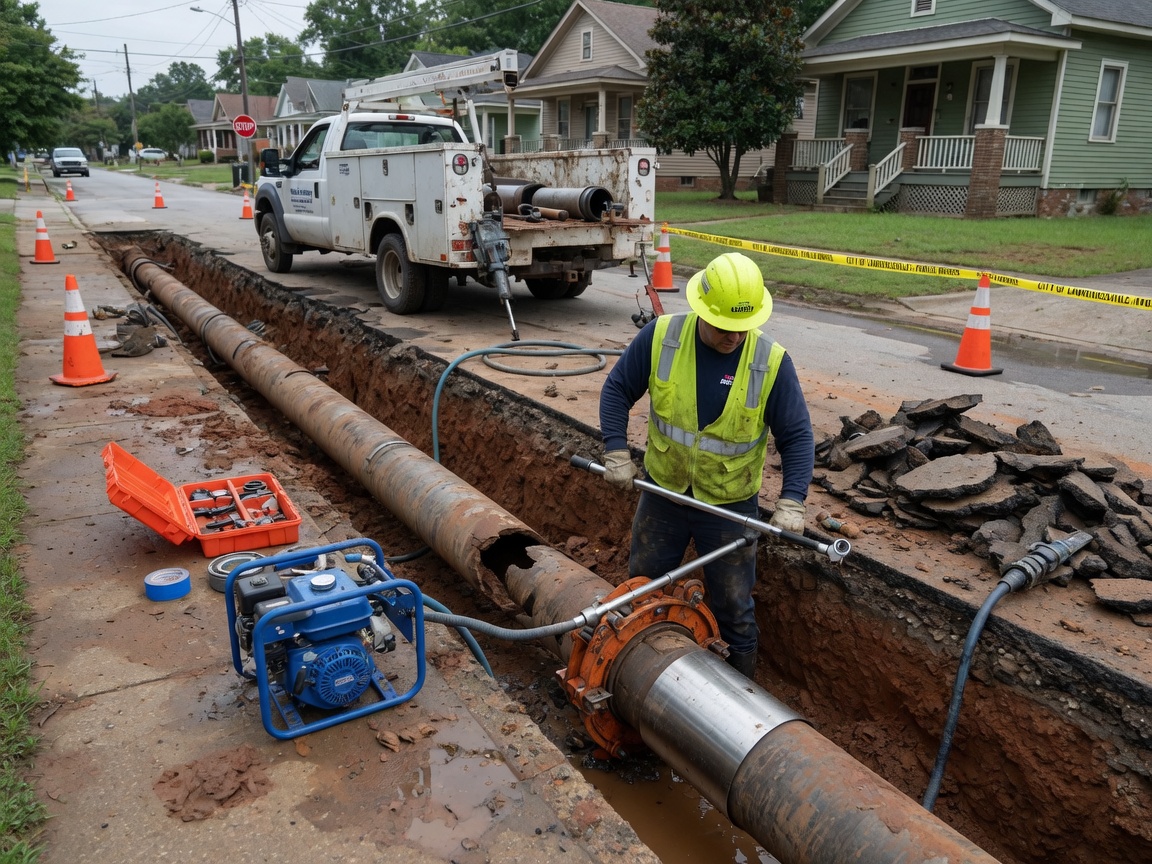 Main Water Line Repair in Lawrenceville