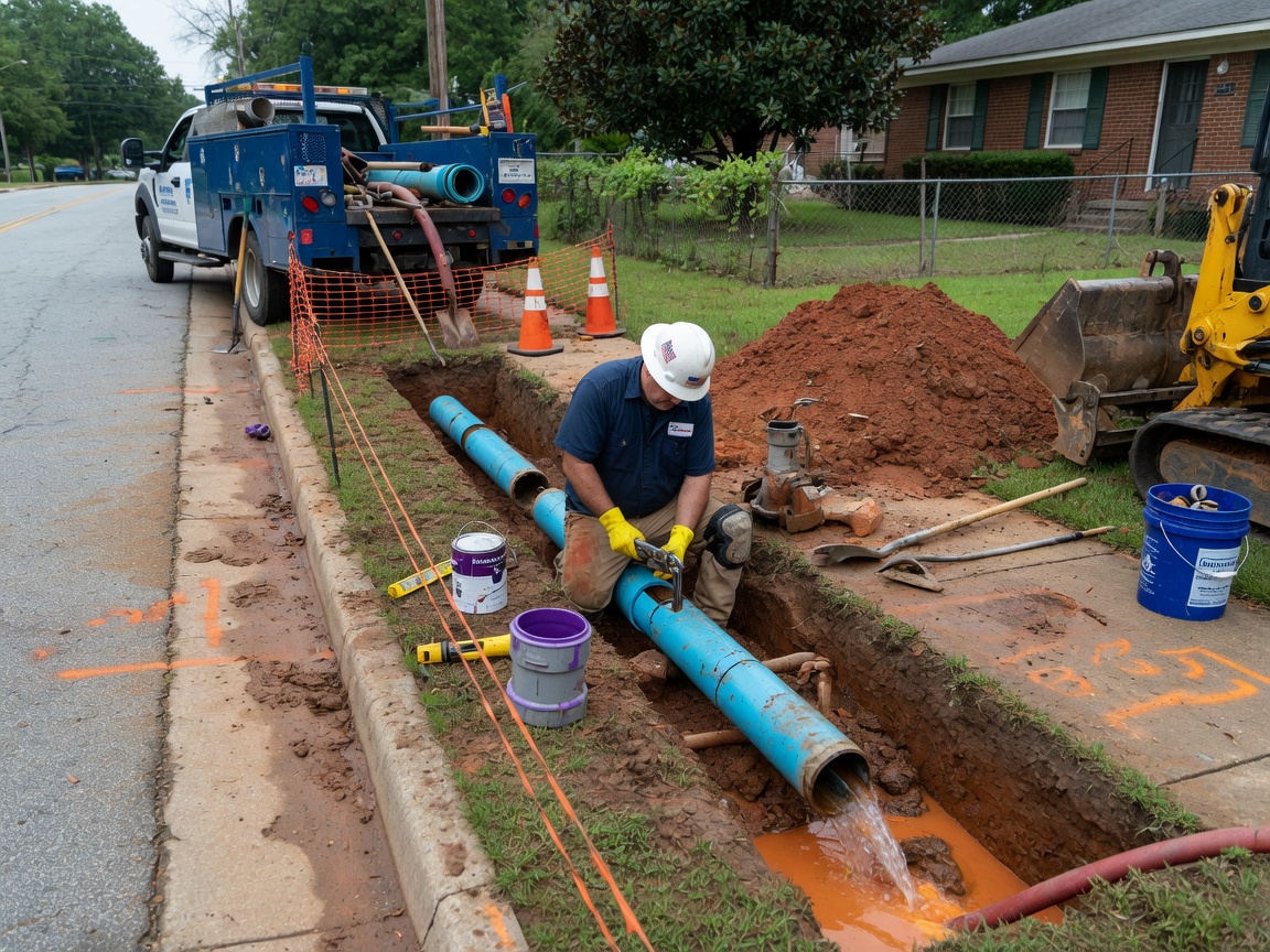 Water Line Repair in Lawrenceville